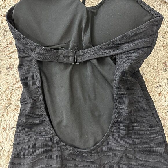 Aerie Real Good One Piece Full Coverage Halter Tie Neck Swimsuit Shelf Bra XXS - Picture 7 of 11